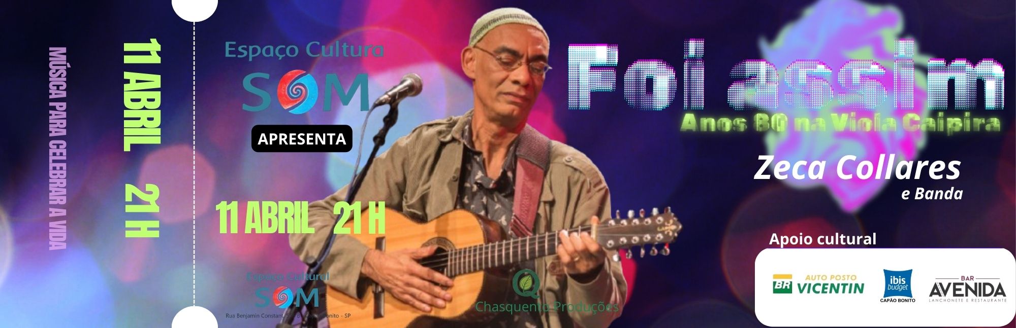 Show foi assim: Anos 80 na Viola Caipira dia 11|abr|21h|Espaço Cultural SOM